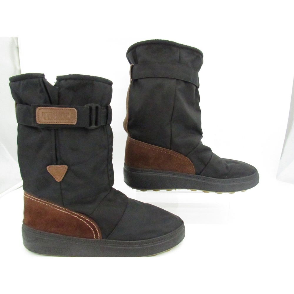 Tecnica Black Brown Winter Snow Boots Unisex Adult EU 43-44 Insulated Faux Fur
